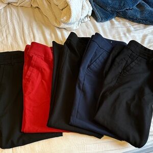 LOFT Women's Chinos - Black, Red, and Navy